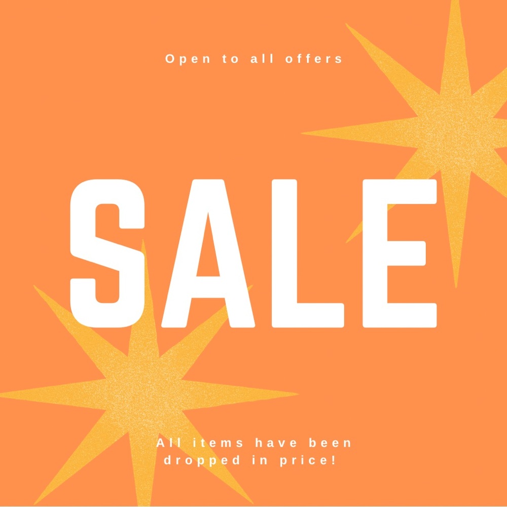 Vibrant Orange and Yellow Starburst Sale Banner